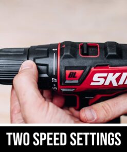 SKIL PWR CORE 12 Brushless 12V 1/2 Inch Cordless Drill Driver Includes 2.0Ah Lithium Battery and PWR JUMP Charger - DL529002 Drill Driver Kit_V1 16 61SsFqL 5AL 1