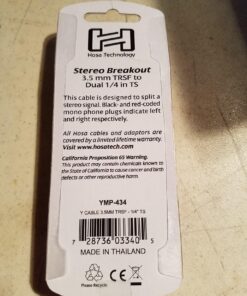 Hosa YMP-434 3.5 mm TRSF to Dual 1/4" TS Stereo Breakout Cable 3.5mm TRSF to Dual 1/4" TS 24 61StBBZCwQL