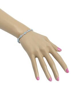 Amanda Rose Collection Gemstone Infinity Style Tennis Bracelet in Sterling Silver Choose from Amethyst, or Blue Topaz| Real Gemstones set in Real Sterling Silver | FIne Jewelry Gifts for Women Sky-Blue-Topaz 6 61SwOfLlBJL