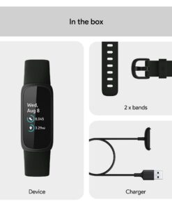 Fitbit Inspire 3 Health &-Fitness-Tracker with Stress Management, Workout Intensity, Sleep Tracking, 24/7 Heart Rate and more, Midnight Zen/Black One Size (S & L Bands Included) Black/Midnight Zen Tracker 23 61SwiKfyMRL