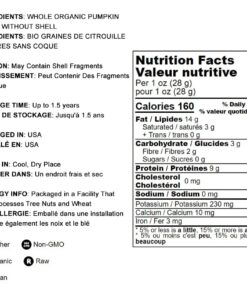 Organic Raw Pepitas, 2 Pounds – Non-GMO, Pumpkin Seed Kernels, Unsalted, No Oil, No Shell, Vegan, Kosher, Bulk. Keto Snack. High in Protein, Essential Fatty Acids. Great for Baking, and as a Topping pumpkin, kosher 2 Pound (Pack of 1) 12 61Sy4pw KZL