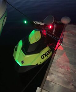 Botepon Battery Operated Kayak Navigation Lights, Marine Led Boat Lights, Boat Bow Lights and Stern Lights for Pontoon Boat Bass Boat Jon Boat Dinghy Kayak Yacht Jet Ski 1Pcs Red, 1Pcs Green 35 61SzHTDG1oL