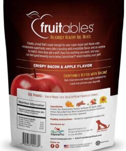 Fruitables Crunchy Baked Low Calorie Training Treats for Dogs | Crispy Bacon Apple Flavor | 7 Ounces (2386) 7 Ounce (Pack of 1) Crispy Bacon and Apple 6 61T S3NLqlL