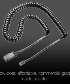 Headset Cable Compatible with Plantronics QD for Select Avaya Phones - J139, J169, J179, 1608,1616, 9610, 9620, 9620L, 9620C, 9630, 9630G, 9640, 9640G, 9650, 9670 (Basic Cable) | Adapter Cable HIS-1 Basic Cable 10 61T fQLKbLS