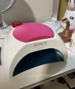SUNUV SUN2C 48W UV Light for Nails, UV LED Nail Lamp with 4 Timer Settings, User-Friendly LED Nail Light Compatible with All Gel Types, Quick Drying Nail Dryer Pink 36 61T4CbxT3dL