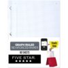 Five Star Loose Leaf Paper, Notebook Paper, Graph Paper, Reinforced Filler Paper, Fights Ink Bleed, 8.5 x 11, 100 Sheets (17012),White 1 Pack 44 61TBdxxX pL