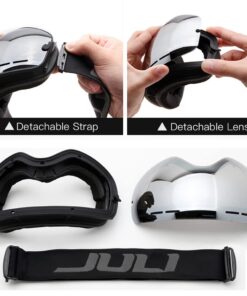 JULI Ski Goggles,Winter Snow Sports Snowboard Goggles with Anti-Fog Lens BNC A1-black / Silver 23 61TBlsCWZcL