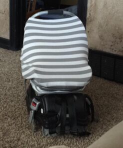 Baby Car Seat Cover Canopy and Nursing Cover Multi-Use Stretchy 5 in 1 Gift "The Harbor" by Copper Pearl 24 61TBxlkdPAL