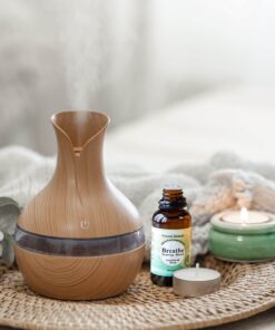 Natural Riches Breathe Essential Oil Blend Breathe Easy with Peppermint Eucalyptus Tea Tree Lemon Cardamom Pine Needle Essential Oils - 30 ml 1 Fl Oz (Pack of 1) 22 61TC1x4u7hL