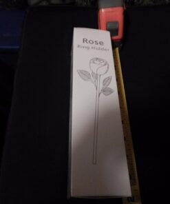 Elegance Long Stem Rose Ring Holder, 9", Silver 27 61TCIsC6CGL