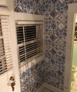 NuWallpaper NU2079 Nomad Damask Peel & Stick Wallpaper, Blue Turquoise 37 61TEaXMsdVL