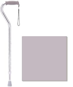 NOVA Designer Walking Cane with Offset Handle, Lightweight Adjustable Walking Stick with Carrying Strap, Silver 5 61TF54BFIwL