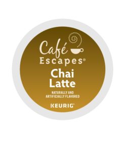 Alternative view of Cafe Escapes, Chai Latte Tea Beverage, Single-Serve Keurig K-Cup Pods, 48 Count (2 Boxes of 24 Pods) 48 Count (Pack of 1)
