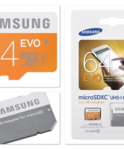 Samsung EVO 64GB 48/MB/s Micro SDXC Memory Card with Adapter up to (MB-MP64DA/AM) 45 61TFLuu2EBL