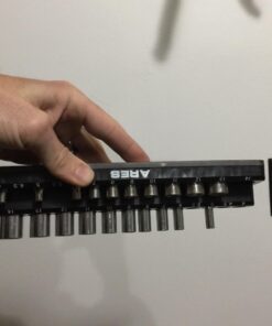 ARES 70233-26-Piece 1/4-Inch Metric Magnetic Socket Organizer - Holds 13 Standard Size and 13 Deep Size Sockets - Keeps Your Tool Box Organized 1/4-Inch Drive Black (Mm) 19 61TGgIoek9L