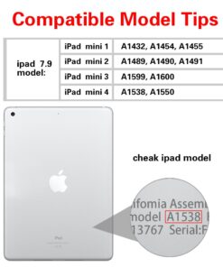 pzoz Case Compatible for iPad Mini 1/2/3/4 Case for Kids Shockproof Silicone Handle Stand Proof Boys Bear Cover for Apple iPad Mini 1st Generation Gen 7.9'' 1 2 3 4 (Brown) Brown 15 61THDrltO L