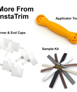 InstaTrim Peel and Stick Trim - Flexible, Adhesive Caulk Tape for Walls, Floors, Counters, Tile, & More - White 1/2 in by 10 ft Adhesive Trim 1/2 in x 10 ft, 2‐pk 41 61TK01MHy0L