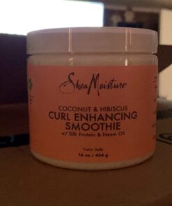 Shea Moisture Curly Hair Products, Coconut & Hibiscus Curl Enhancing Smoothie with Shea Butter, Sulfate Free, Paraben Free Hair Cream for Anti-Frizz, Moisture & Shine, Family Size, 16 Fl Oz 16 Ounce (Pack of 1) 30 61TK6Q9g8TL 1
