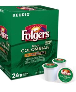 Folgers 100 percent Colombian Decaf K-Cups for Keurig brewers, 24 Count 24 Count (Pack of 1) 3 61TKnhdX4eL