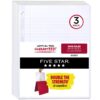 Five Star Loose Leaf Paper, 3 Pack, Notebook Paper, Wide Ruled Filler Paper, Reinforced, 8 x 10.5, 100 Sheets per Pack (38033) 45 61TLfsOChdL