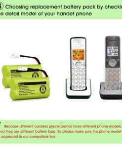 iMah BT18433/BT28433 2.4V 750mAh Ni-MH Battery Also Compatible with AT&T VTech Cordless Phone CS6229 BT184342 BT284342 BT183348 BT283348 BT8300 BT1011 BT1018 BT1022 BT1031 2SN-AAA55H-S-J1, 2-Pack 15 61TLticyAL