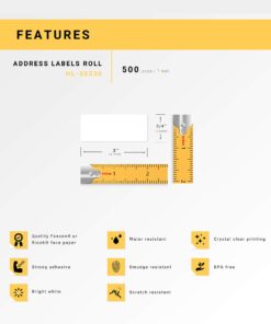Houselabels 3/4 x 2 Inches Dymo-Compatible 30330 Multipurpose Labels, 1 Roll, 500 Labels per Roll 500 Count (Pack of 1) 11 61TMsMmf7pL