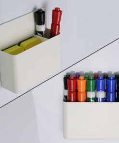 Tofun White Magnetic Marker Holder for Whiteboards,Magnetic Dry Eraser Organizer Mount,Fits 8 Dry-Erase Markers.Bonus 1 pcs Magnetic Whiteboard Eraser 20 61TPnbZSXwL