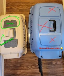 Petmate Pet Porter Fashion Dog Kennel 26", Parisian Blue & Black, for Pets 20-25lbs, Made in USA 26.0"L x 18.6"W x 16.5"H 37 61TPzYjuOzL