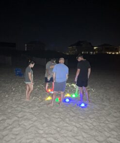 Playaboule Glow in The Dark LED Day Night Lighted Bocce Ball Set Choose Competition 107mm or 85mm Balls 107mm 4 Colors Comp Size Balls 37 61TRH1SBMdL