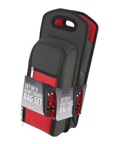 KOVOT 9 Piece Wine Travel Bag and Picnic Set Including 2 Wine Glass Holder Stakes 24 61TSduzxjIL