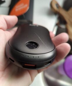 Hand Warmers Rechargeable, 10000mAh Electric Hand Warmer Power Bank with 3 Levels Double-Sided Heating, 15hrs Heat Portable Heater Gifts for Outdoors, Camping, Hiking, Skiing, Home Black 28 61TSfuupBoL