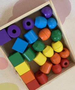 Melissa & Doug Primary Lacing Beads - Educational Toy With 30 Wooden Beads and 2 Laces - Beads For Toddlers, Fine Motor Skills Lacing Toys For Toddlers And Kids Ages 3+, 8inx8inx2in, Multi 29 61TSry4SCML 1