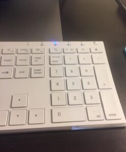 Macally Wireless Bluetooth Keyboard for Mac or Windows PC - Compatible Apple Keyboard Rechargeable - Multi-Device Keyboard, Up to 3 Devices with 110 Keys, 20 Shortcuts, and Numeric Keypad - White 36 61TUmu7LiBL