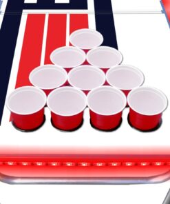 8-Foot Professional Beer Pong Table w/Cup Holes & LED Glow Lights - Top Pong Edition 10 61TV6ZUASBL