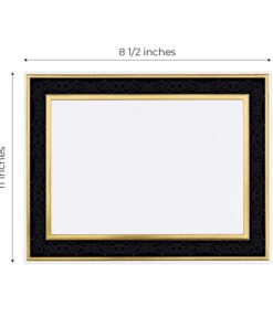Great Papers! Black Frame Embossed Gold Foil Certificate for Recognition, Accomplishments and Appreciation, Laser and Inkjet Compatible, 8.5” x 11” 15 Count (20103772) 9 61TWlYSFw3L