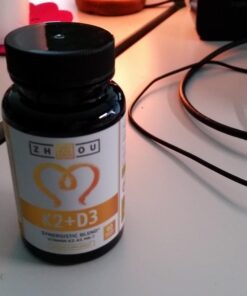 Zhou Nutrition Vitamin D3 K2, Bone and Heart Health Formula 5000 IU Vitamin D3 & 90 mcg Vitamin K2, Max Strength 2 in 1 Immune Support and Calcium Absorption, Gluten Free, 60 Count Capsules 34 61TWoUNOS0L