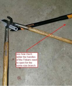 Fiskars 32" PowerGear2 Steel Blade Garden Bypass Lopper and Tree Trimmer - Sharp Precision-Ground Steel Blade Tree Cutter Blade for Branches up to 2" Diameter 32 in 38 61TXFH25RpL