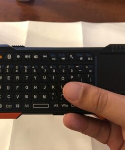Fosmon Mini Bluetooth Keyboard (QWERTY Keypad), Wireless Portable with Touchpad, Compatible with Apple TV, Amazon Fire Stick, PS4, PS4 Pro, PS5, HTPC/IPTV, VR Glasses, Smartphones 41 61TXH4qyotL
