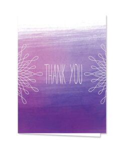 Ombre Watercolor Thank You Note Cards / 36 Greeting Card Set With Envelopes / 6 Colorful Thank You Designs Ombre Watercolor 26 61TY7mzL4EL