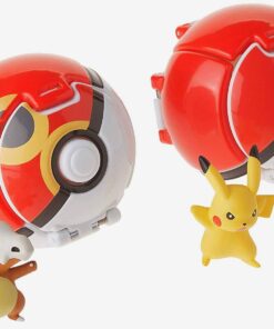 Alternative view of Tomy Pokemon Throw 'N' Pop Duel Pikachu Pokeball & Cubone Repeat Ball Figure Set