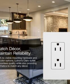 Lutron Claro 15 Amp Duplex Outlet, CAR-15-BL, Black 1 Pack Receptacle 13 61TakqiQ0OL