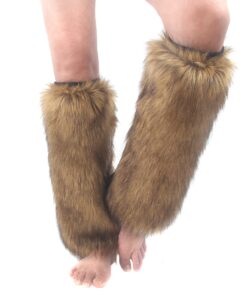 Faux Fur Leg Warmer,Warm Fuzzy Leg Warmer Boot Cuff Cover for Party Costumes A 19 61TcF4Bb8pL
