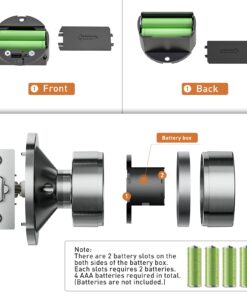 Signstek Keyless Entry Door Lock,Door Knob with Keypad,Smart Code Door Lock,Mute Mode,Passage Function, Easy to Install,Satin Nickel Satin Nickel 22 61TeAk7UjjL