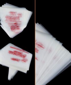 DLOnline 200 Pcs Disposable Cream Pastry Bag Cake Icing Piping Decorating Tool Cupcake Decorating Piping Icing Bag (Red) Red 21 61ThT6aeubL