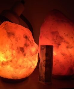 Crystal Allies 2 Natural Himalayan Salt Lamp w/Bulb, Dimmer Cord 27 61TiZUXFhoL
