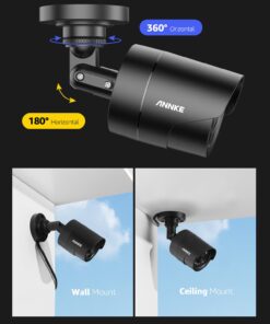 ANNKE 1080p Security Camera 4-in-1 CCTV Bullet Wired Cam, AHD/TVI/CVI/CVBS, Analog Surveillance Video Add–On Camera for Indoor/Outdoor Use, 100ft Clear Night Vision (Power Adapter Not Included) - E200 Black 39 61TlMiNl9DL