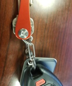 KeySmart Key Holder for Keychain Key Ring - Compact Key Organizer Key Chain Key Case, Minimalist Pocket-Sized EDC Keychain, Loop Piece for Car Fobs, Expandable (up to 14 Keys, Red) 45 61TljGdzLVL