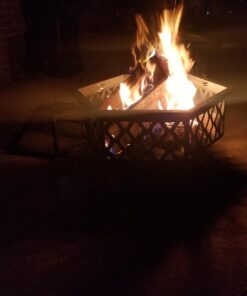 Best Choice Products Hex-Shaped 24in Steel Fire Pit, Black Metal Wood Burning Firepit, Portable Hexagon Fire Bowl for Outside, Patio, Backyard w/Flame-Retardant Mesh Lid 30 61TnTog4FaL