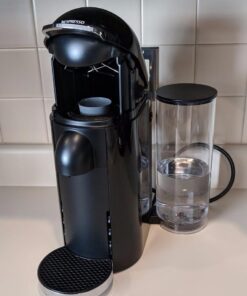 Nespresso VertuoPlus Deluxe Coffee and Espresso Machine by Breville with Milk Frother, 8 Ounces, Black Machine + Milk Frother 50 61Tp7S5ia8L