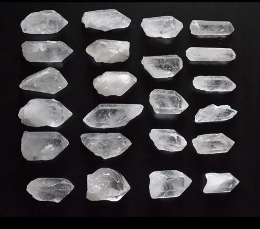 JIC Gem 2 lbs Natural Clear Quartz Crystal Point 2inch Big Size About 20pcs up for Healing and Gift Use 2 Pound (Pack of 1)